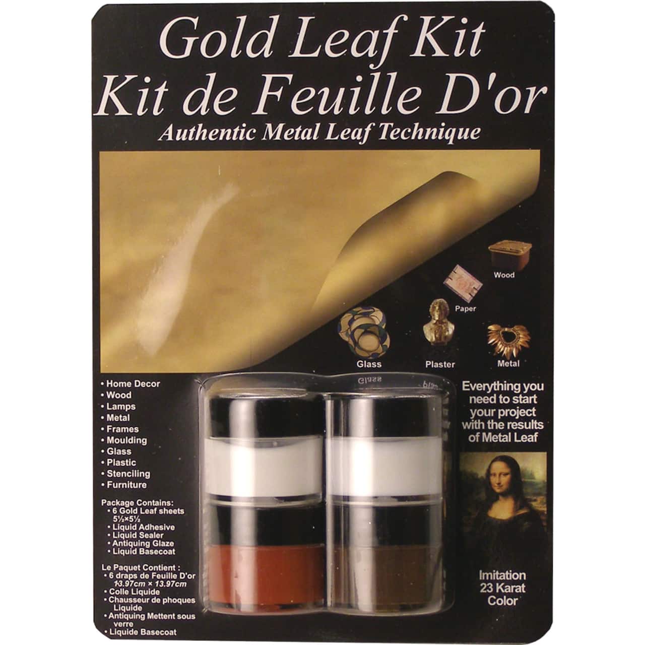 Mona Lisa Gold Leaf Authentic Metal Leaf Technique Kit